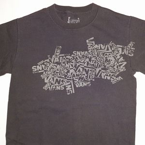 Brown Van's logo t shirt size l